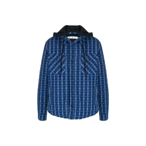 Off Белый FW20 Синий Мужские Куртки