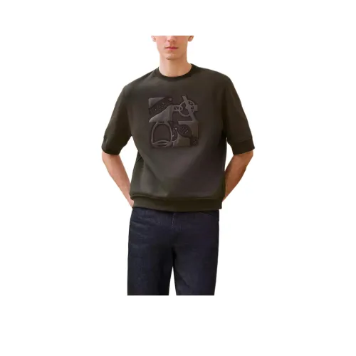 HERMES Серые Мужские T-Рубашки