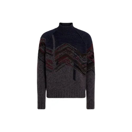 Zegna Кашемир Свитер Мужской Ink Синий