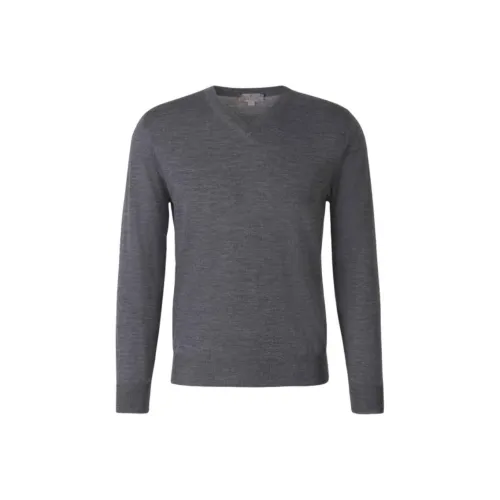 Canali Серый Мужской Свитеры
