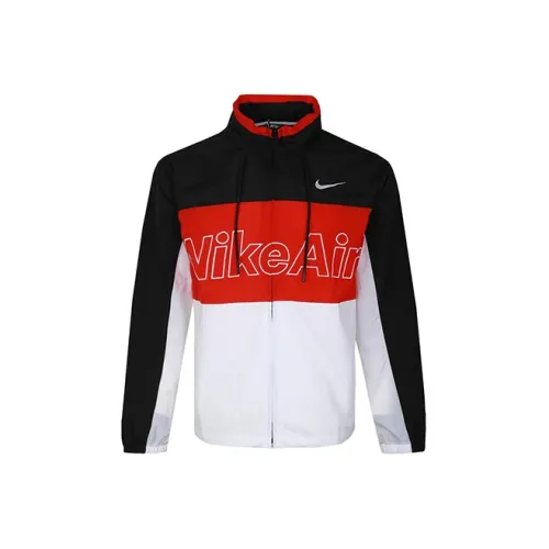 Nike Красный Черный Белый Пэчворк Мужские Куртки