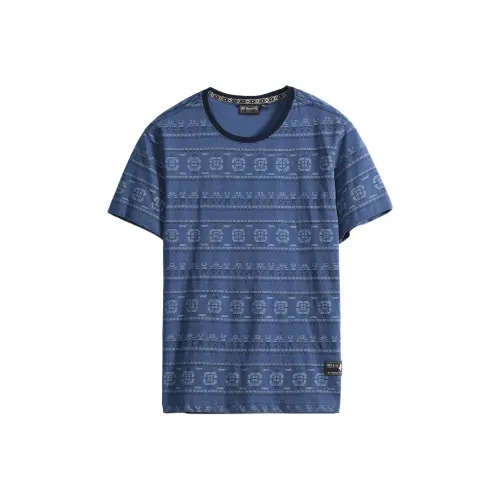 MCS Серый Синий Мужская T-Рубашка