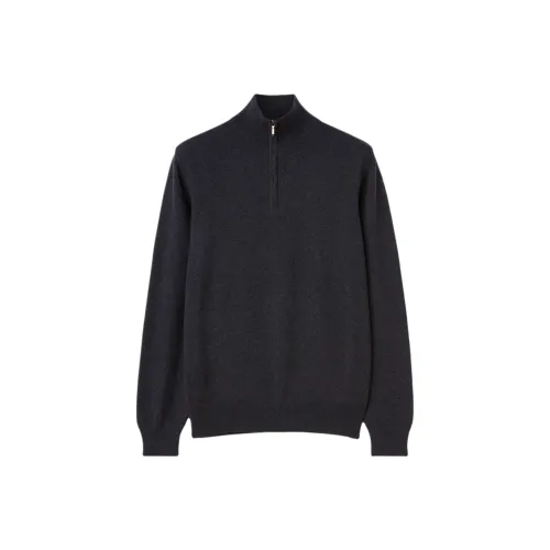 Loro Piana Черный Серый Цвет Мужские Кашемировые Свитера
