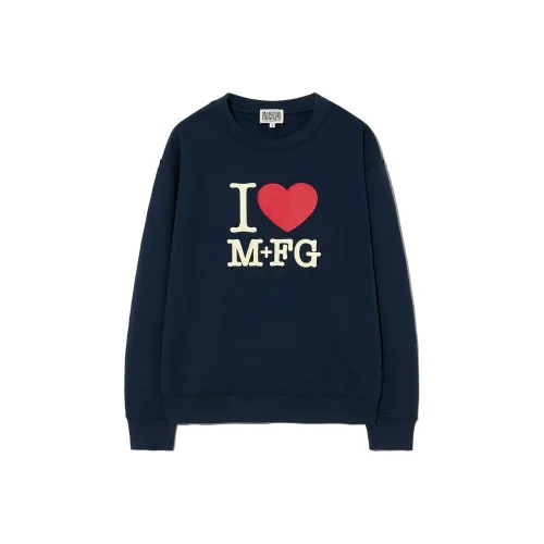 Marithe Francois Girbaud FW24 Свитшот Унисекс Морской Синий