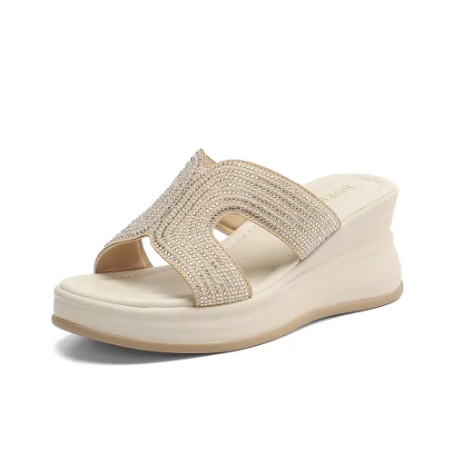 BOERDIQI Женские шлепанцы с стразами