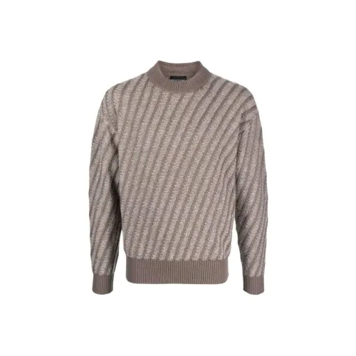 EMPORIO ARMANI Светло-коричневые мужские свитеры