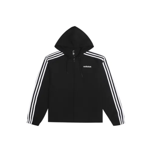 Adidas С капюшоном Куртка Осенняя Мужская Черная