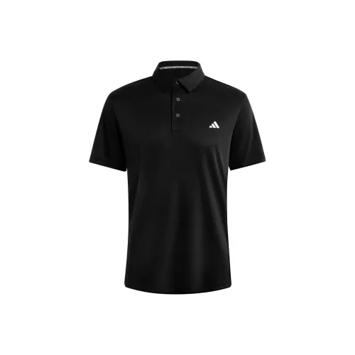 Adidas Sportlife Golf Collection 3 шт Логотип Спорт Деловой повседневный стиль Короткий рукав Поло Мужской Черный