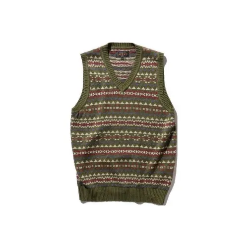 BEAMS Майка Мужская Оливково-Зеленая