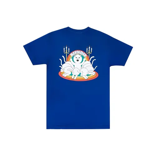 RIPNDIP совместная брендированная Королевская синяя Мужская T-рубашка