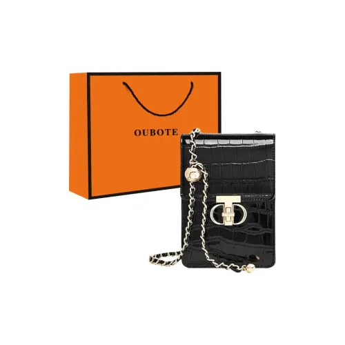 OUBOTE Сумка через плечо из коровьей кожи с синтетической кожей стандартная женская черная