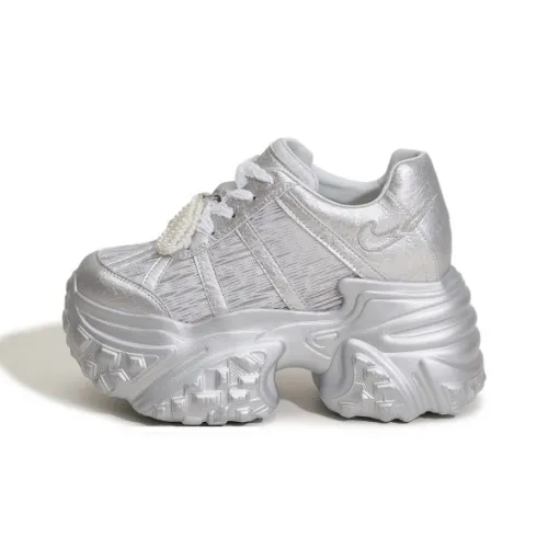 Milan Love Song Дышащий Легкий Увеличение Высоты Низкий Топ Толстая Подошва Женские Однотонные