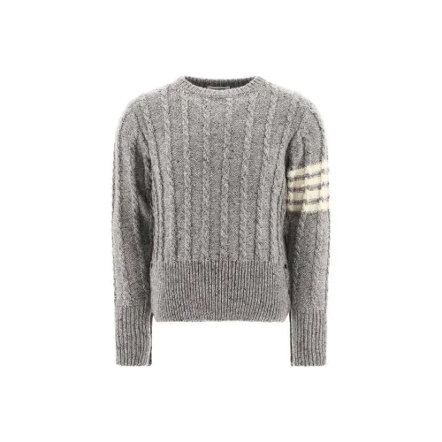 THOM BROWNE Серый Мужской Свитеры