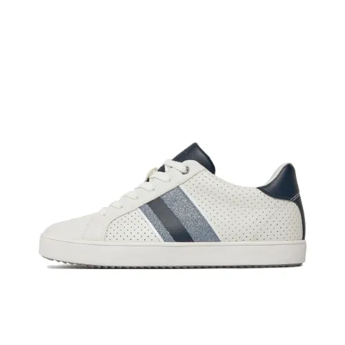 GEOX Blomiee Низкие Кроссовки для скейтбординга Мужские Белые и Синие