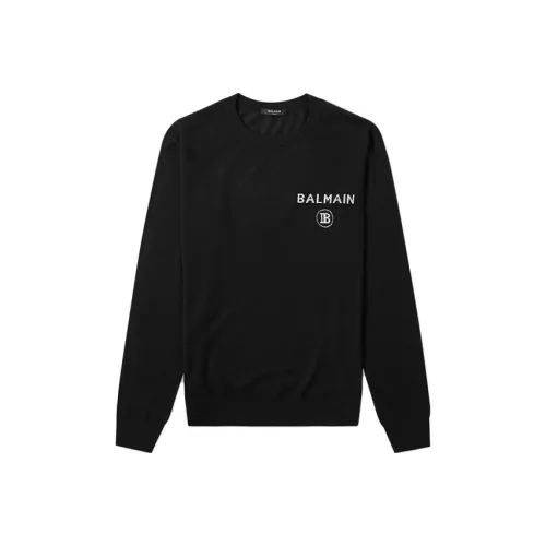 BALMAIN Черные Мужские Свитера