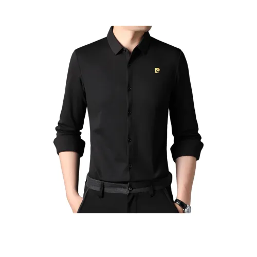 PIERRE CARDIN Рубашка Мужская Обсидиан Черный