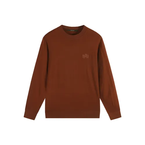 DAVID NAMAN Оранжевый Красный Мужские Свитера