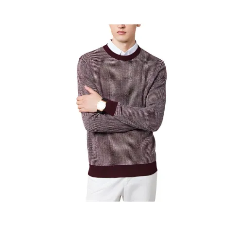 Francesco Totti Кашемир Свитер Мужской Темно-Красный