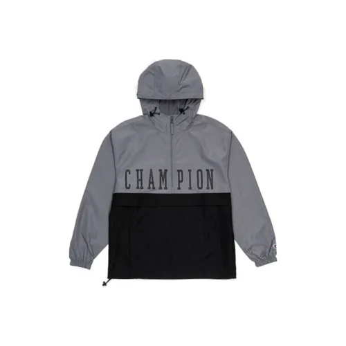 Champion Loose Fit COACH JACKET US Version Unisex Gray Чемпион Loose Fit COACH JACKET Американская версия Унисекс Серый