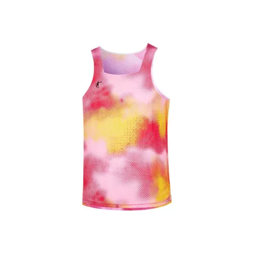 QIAODAN Feiying Бег Майка Унисекс Неоновый Розовый С Принт