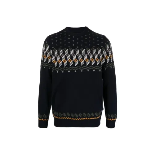 BARBOUR Темно-синие мужские свитеры