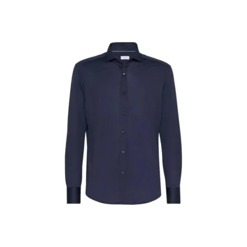 BRUNELLO CUCINELLI Рубашка Мужская Морской Синий
