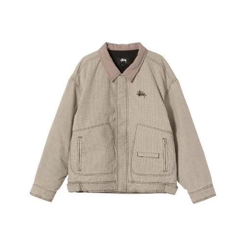 Stussy Коричневая клетка Унисекс Куртки