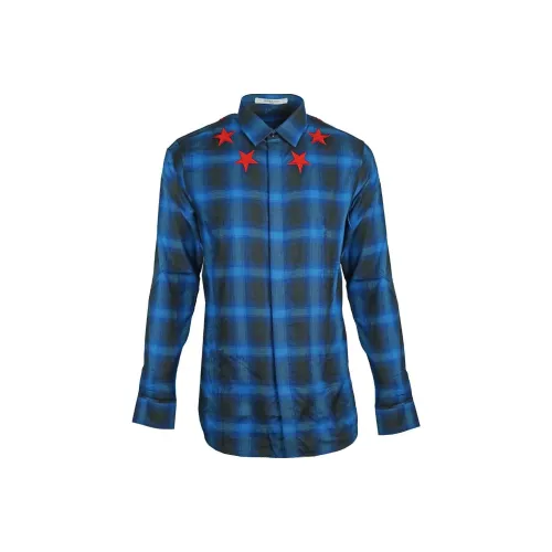 GIVENCHY Мужские Синие Рубашки