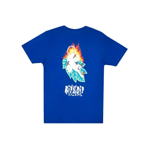 RIPNDIP совместная брендированная Королевская синяя Мужская T-рубашка