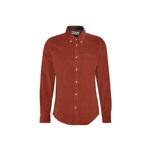 BARBOUR SS24 Рубашка Мужская Имбирно-Желтая