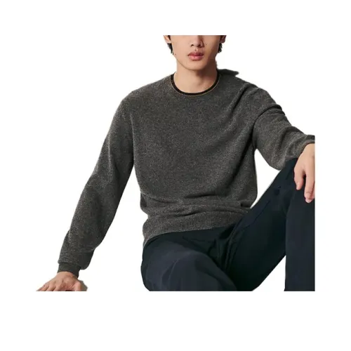 HERMES Темно-серые мужские свитеры