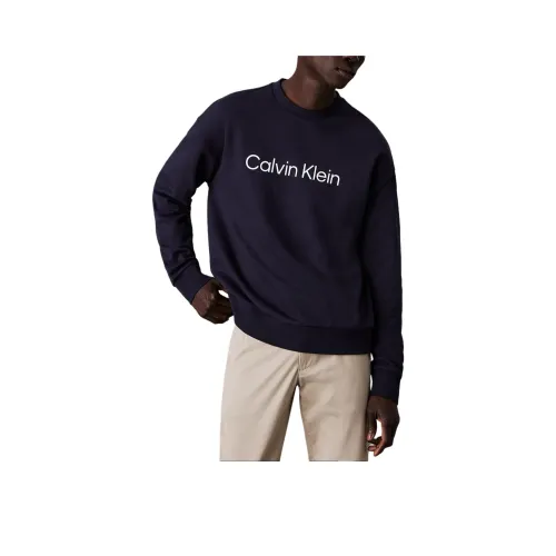 CALVIN KLEIN Свитшот Европейская версия Мужской Морской синий