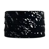 Чёрный с брызгами чернил, светоотражающий - правая сторона, светоотражающий спина (2 шт)