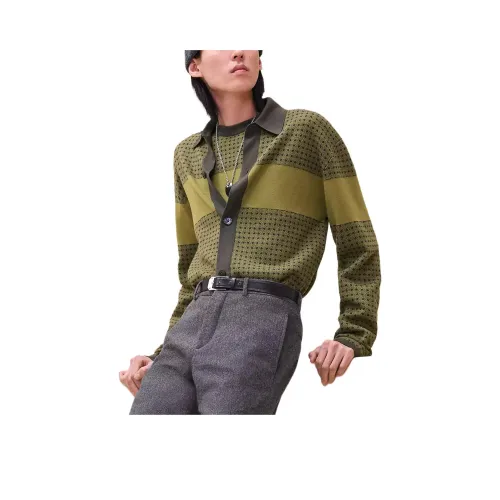HERMES Свитер Мужской Fennel Зеленый