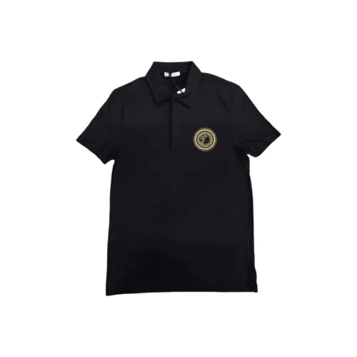 VERSACE Collection Мужская Поло Рубашка Черного Цвета