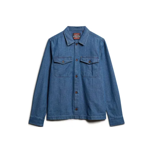 SUPERDRY Мужские Синие Рубашки