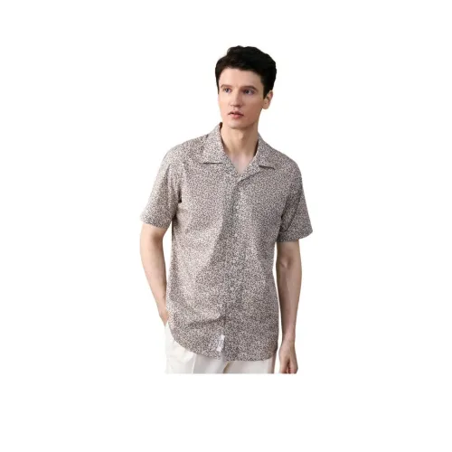 BY CREATIONS Рубашка Мужская Бежевая с Принт