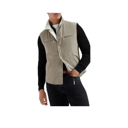 BRUNELLO CUCINELLI Жилет Мужской Хаки