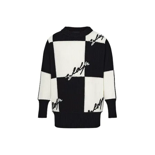 YLDP FW22 Трикотаж Унисекс Черный Белый