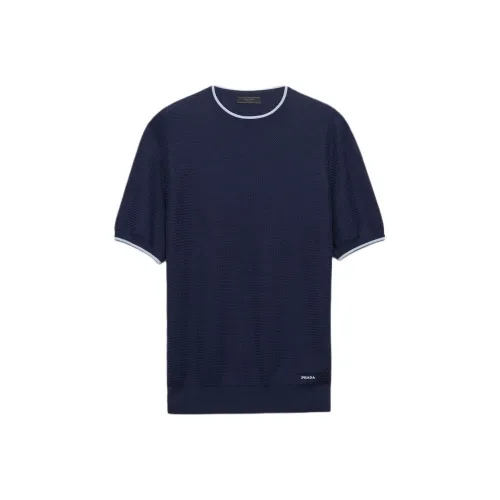 PRADA FW25 Трикотаж Мужской Морской Синий