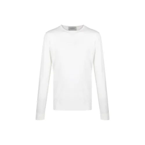 JOHN SMEDLEY Белые Мужские Свитера