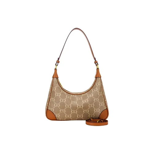 Крокодил PVC Сумка через плечо Стандартная Женская Хаки Карамель