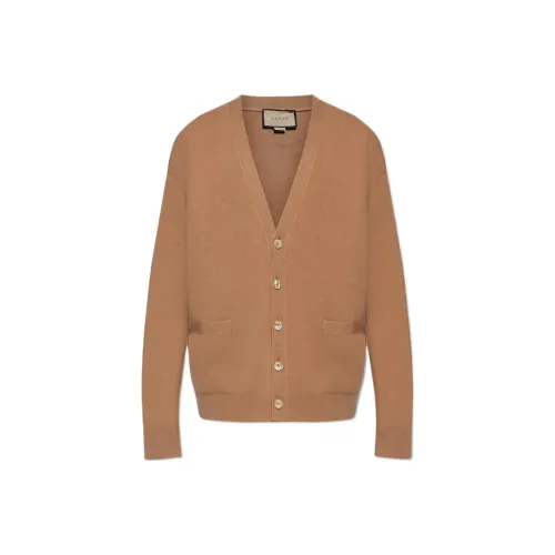 GUCCI FW23 Кашемировый свитер мужской CAMEL