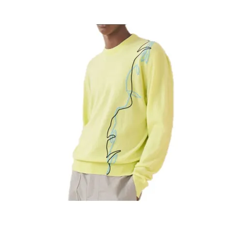 HERMES Желтые Мужские Свитера