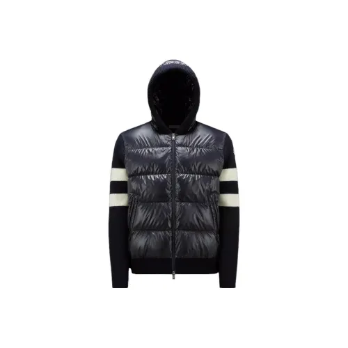 Moncler Padded Corduroy Series Ночной Синий Мужские Пуховики