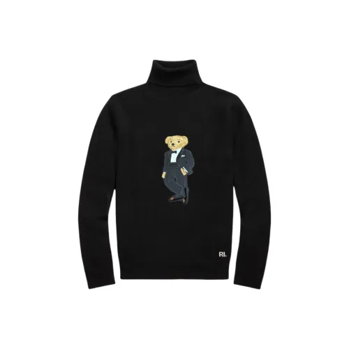 Ralph Lauren Purple Label FW24 Кашемир Свитер Мужской Черный