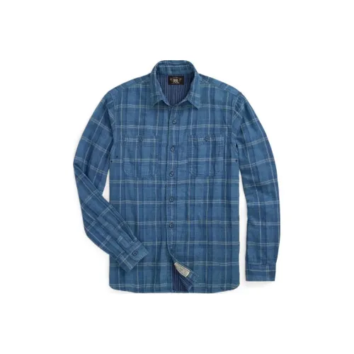 Double RL FW24 Рубашка Мужская Индиго