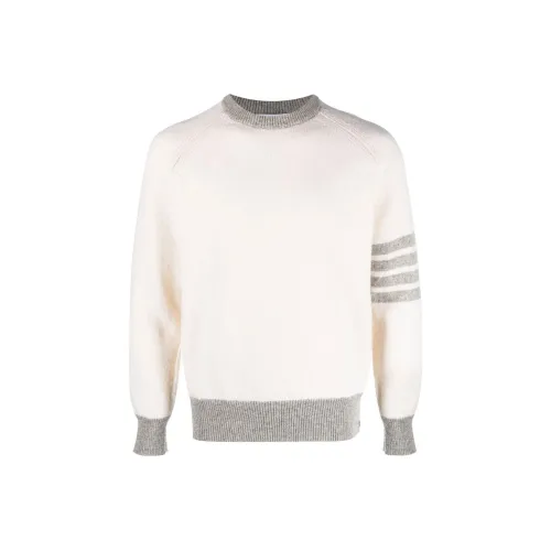 THOM BROWNE Белые Мужские Свитера