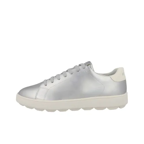 GEOX Spherica Устойчивые к истиранию Низкие Кроссовки для скейтбординга Женские Серебряные
