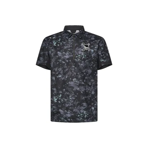 Oakley Черепа GEO FOLIAGE Рубашка Мужская Черная